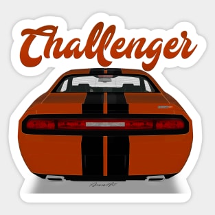 Challenger Srt-8 Orange Stripe Back Sticker